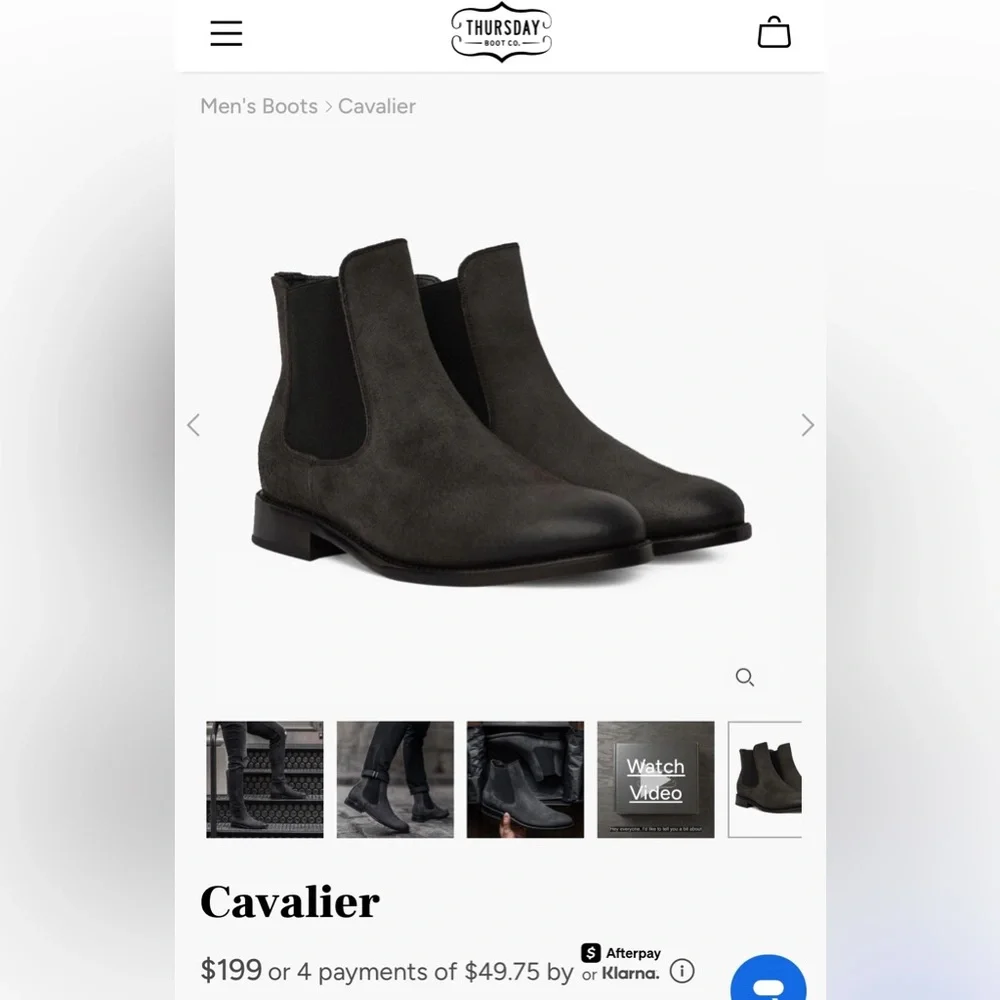 Thursday Boot Company Dark Gray Chelsea Boots - Picture 1 of 5